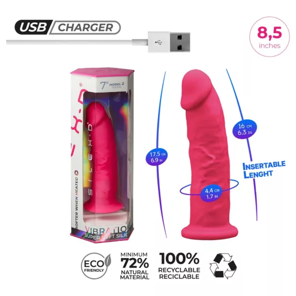 Silexd - vibrator met zuignap - afstandsbediening - siliconen - roze