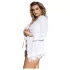 Subblime Queen Plus - kanten gewaad set - wit (XL-2XL)