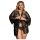 Subblime Queen Plus - kanten kimono set - zwart (XL-2XL)
