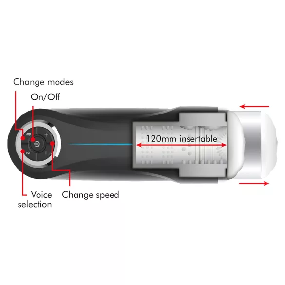 JamyJob - automatische zuigende en vibrerende masturbator - zwart