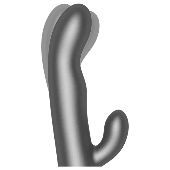 Oninder Oslo - opzetstuk, roterende vibrator met clitorisstimulator (zwart)