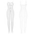 Subblime 951740 - pikant netoverall met strik - (wit) - S-L