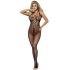Subblime 951788 - erotisch catsuit - diep decolleté - netstof zwart - S-L