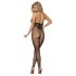 Subblime 951788 - erotisch catsuit - diep decolleté - netstof zwart - S-L