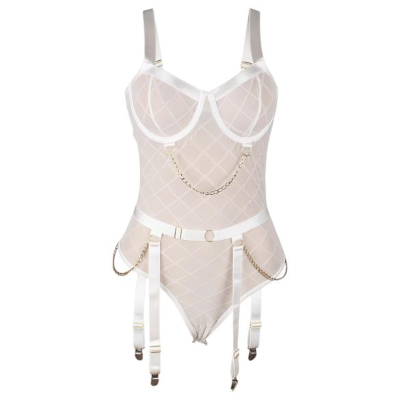 Subblime 954291 - body set met kettingen - transparant wit - L-XL