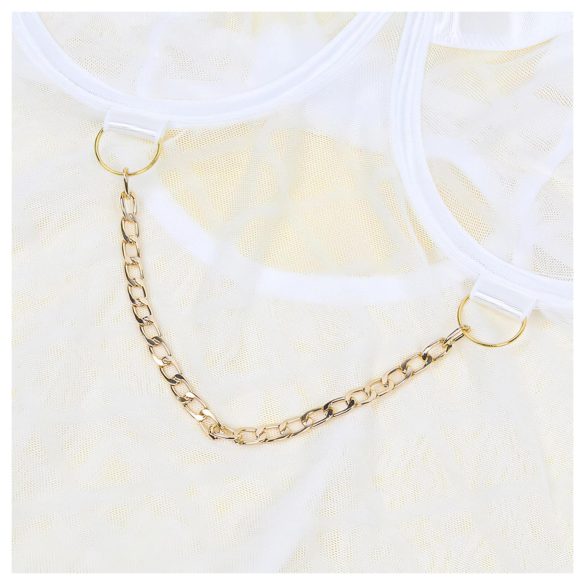 Subblime 954291 - body set met kettingen - transparant wit - L-XL