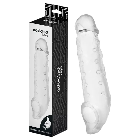 Addicted Toys - penismantel met balring - transparant - 23cm