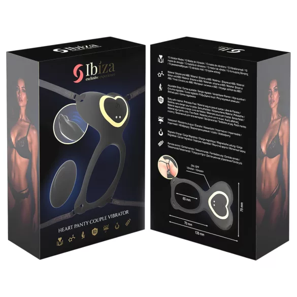 IBIZA - strap-on clitorisstimulator vibrator - zwart