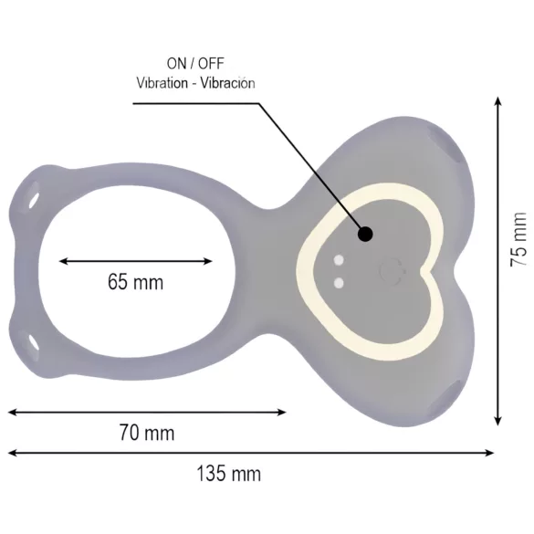 IBIZA - strap-on clitorisstimulator vibrator - zwart