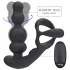 Addicted Toys - anaal vibrator met draaiende kop en penisring - zwart