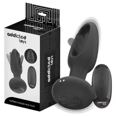 Addicted Toys - anaal vibrator met bewegende tong - zwart
