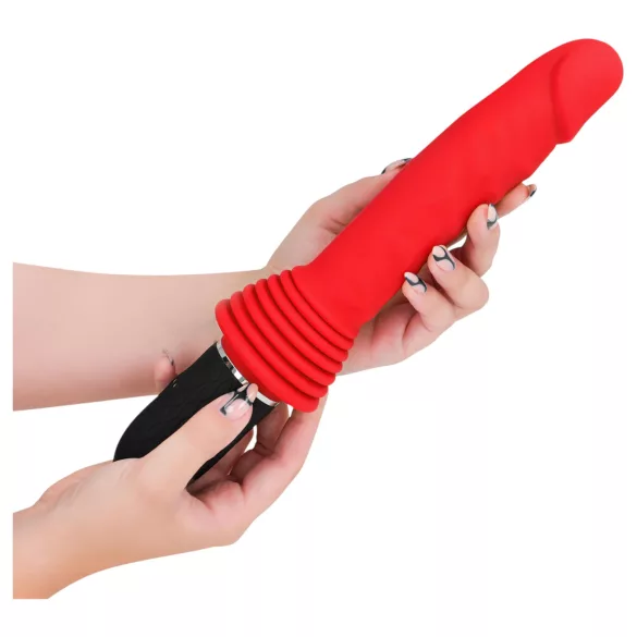 Intense Cynthia - zuignap-dildo vibrator (rood)