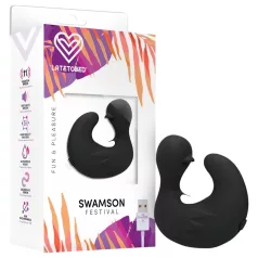 Latetobed - vinger vibrator - eend vorm - zwart