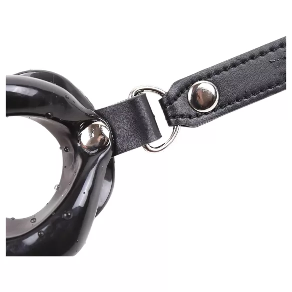 Latetobed - mondvormige siliconen gag - zwart