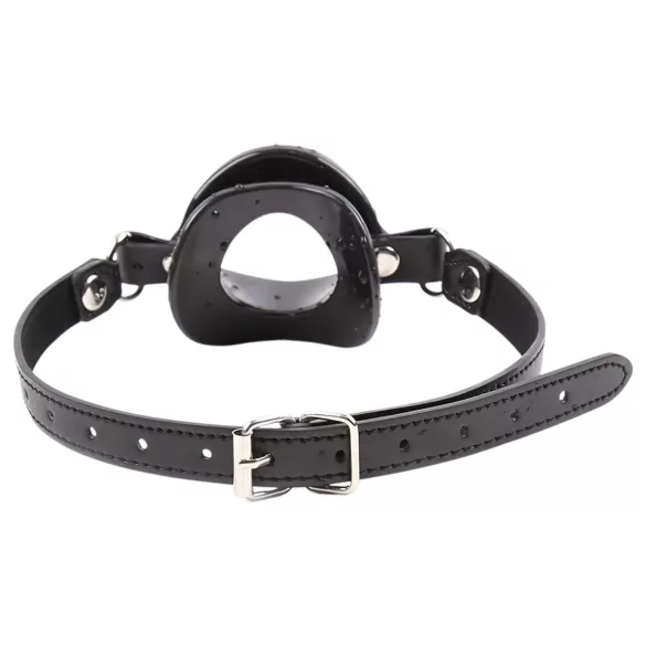 Latetobed - mondvormige siliconen gag - zwart