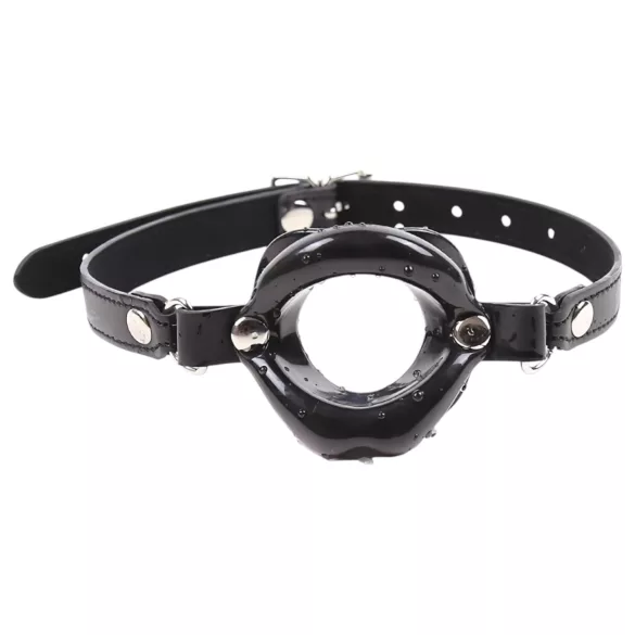 Latetobed - mondvormige siliconen gag - zwart