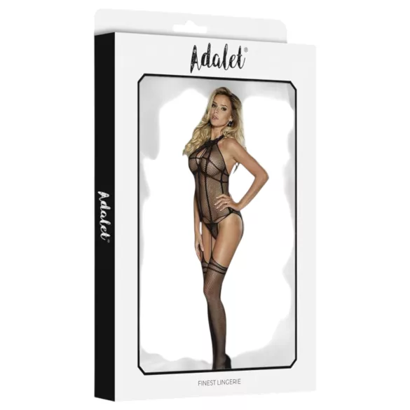 Adalet Mia - nekband set - netstof - zwart