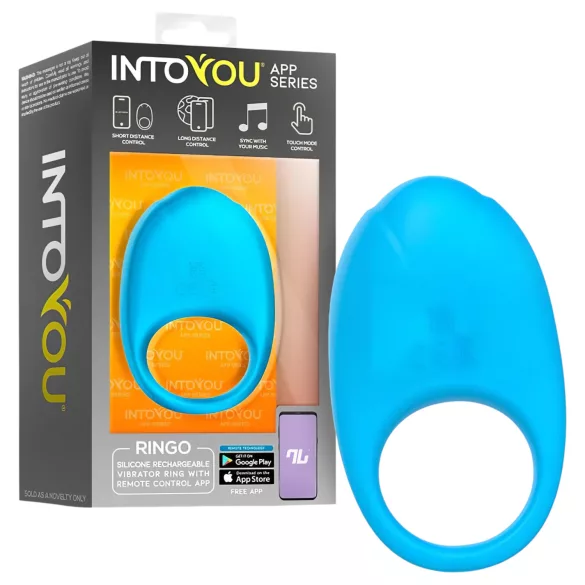 INTOYOU Ringo - slimme vibrerende penisring met app (blauw)