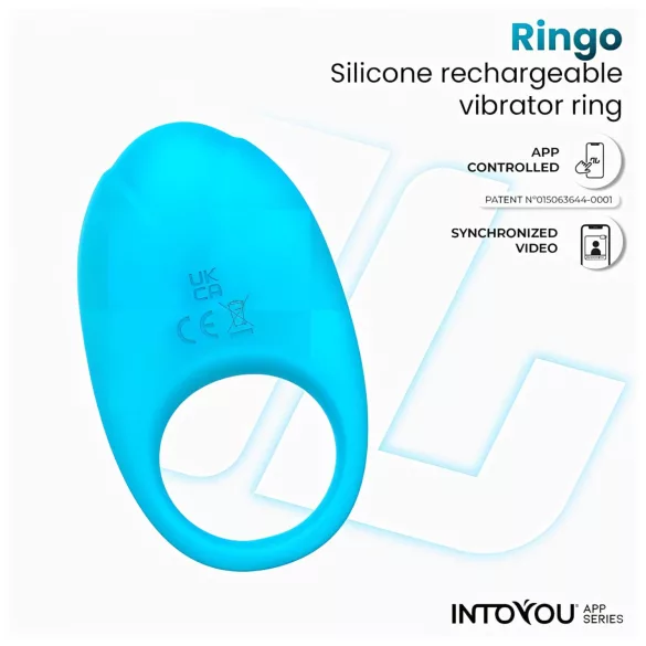 INTOYOU Ringo - slimme vibrerende penisring met app (blauw)