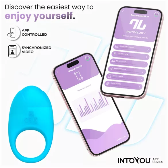 INTOYOU Ringo - slimme vibrerende penisring met app (blauw)