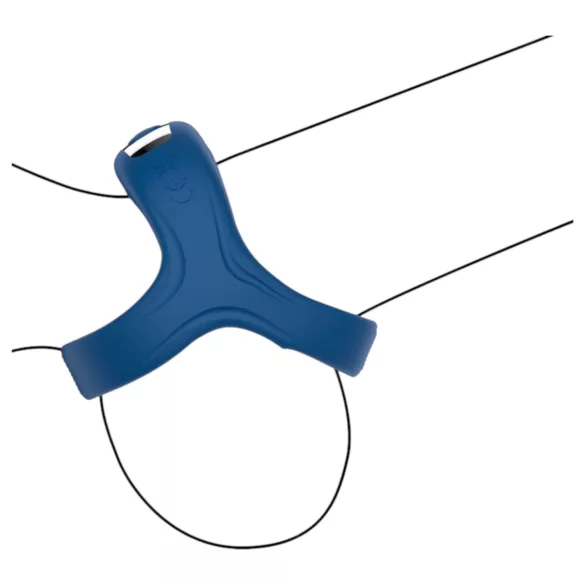INTOYOU - App-gestuurde vibrerende penis- en teeltring, voor mannen (blauw)