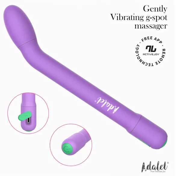 Adalet Gently - App-gestuurde G-punt- en prostaatvibrator (paars)