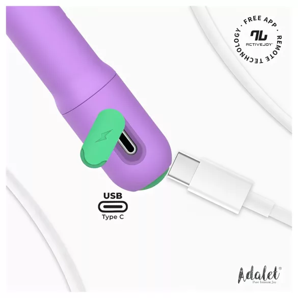 Adalet Gently - App-gestuurde G-punt- en prostaatvibrator (paars)
