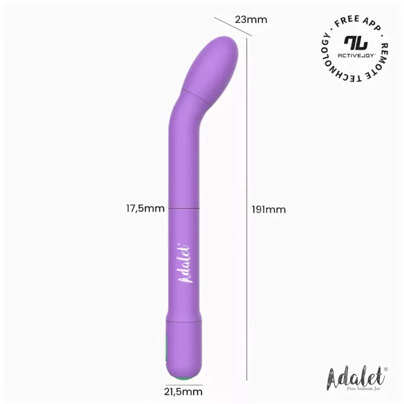 Adalet Gently - App-gestuurde G-punt- en prostaatvibrator (paars)