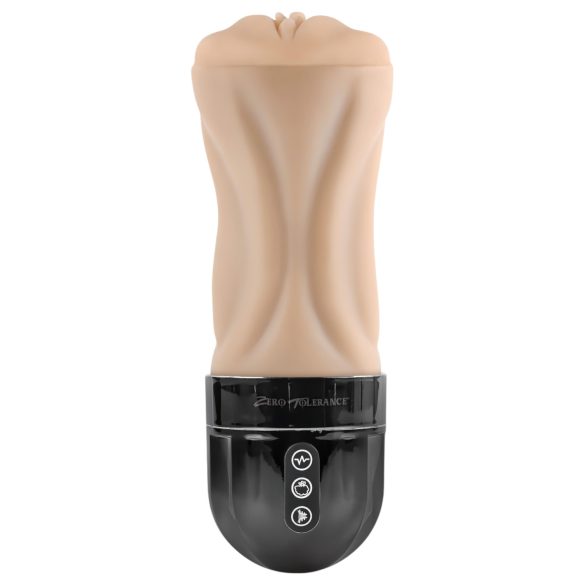 Zero Tolerance Tight Lipped - zuigende & vibrerende kunstvagina (naturel)