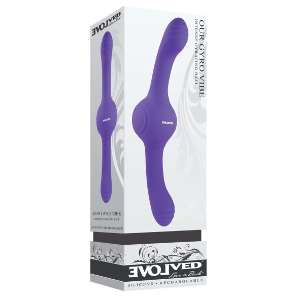 Evolved Onze Gyro Vibe - oplaadbaar, schuddende dubbele vibrator (paars)