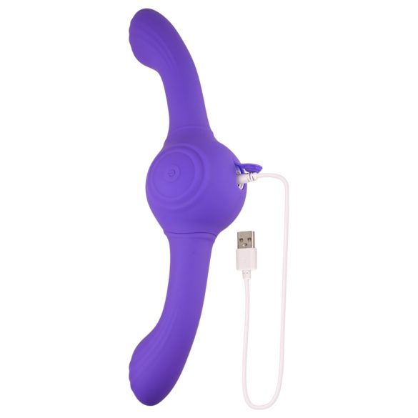 Evolved Onze Gyro Vibe - oplaadbaar, schuddende dubbele vibrator (paars)