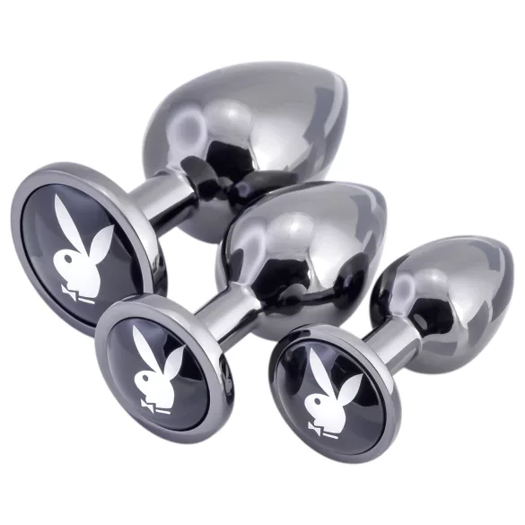 Playboy - anale plug set - 3-delig - zilver