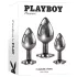 Playboy - anale plug set - 3-delig - zilver