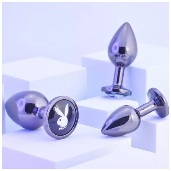 Playboy - anale plug set - 3-delig - zilver