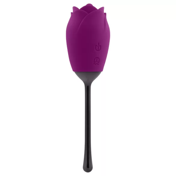 Playboy - vibrator met tong - oplaadbaar waterdicht - siliconen - paars