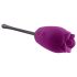 Playboy - waterdichte, oplaadbare Rose vibrator met tongbeweging (paars)