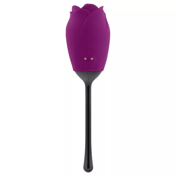 Playboy - vibrator met tong - oplaadbaar waterdicht - siliconen - paars