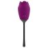 Playboy - waterdichte, oplaadbare Rose vibrator met tongbeweging (paars)
