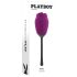 Playboy - waterdichte, oplaadbare Rose vibrator met tongbeweging (paars)