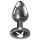 Playboy Tux - buttplug - klein - zilver
