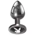 Playboy Tux - buttplug - klein - zilver