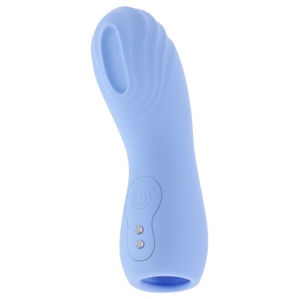 Evolved - getextureerde vinger-vibrator (blauw)