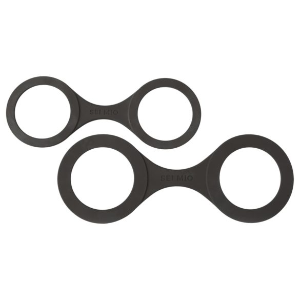 Sei Mio - polsboeien - siliconen - zwart - maat L