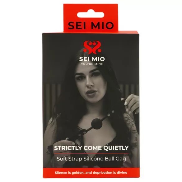 Sei Mio - bitgag met ball - zwart