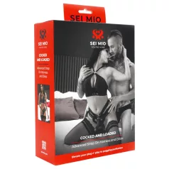 Sei Mio - strap-on dildo met harnas - 15 cm - zwart