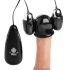 Trinity - Dubbele eivormige glansvibrator (zwart-zilver)