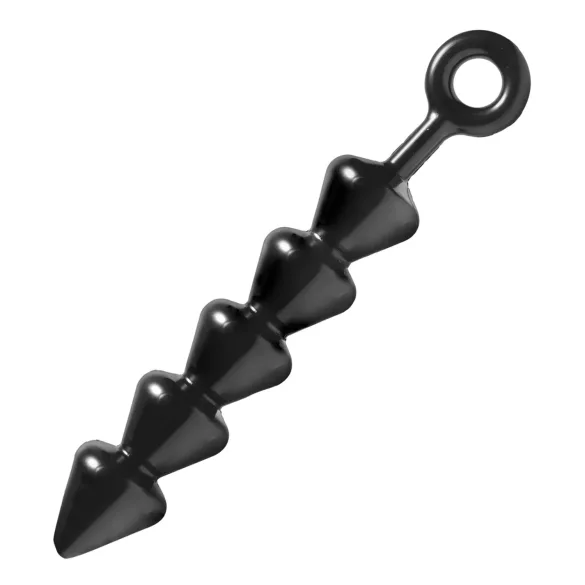 Spades - anaal dildo met kralen - siliconen - zwart