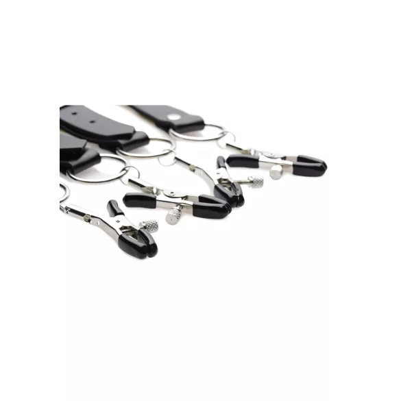 XR Brands - schaamlip spreidclips - zwart