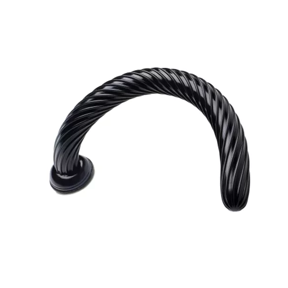 Hosed Spiral Anal Snake 19 - anaal dildo met zuignap - zwart