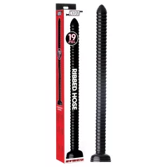 HOSED - anale dildo met zuignap - geribbeld - zwart